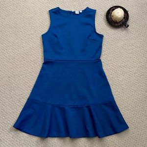 GAP peplum dress blue polyester & rayon